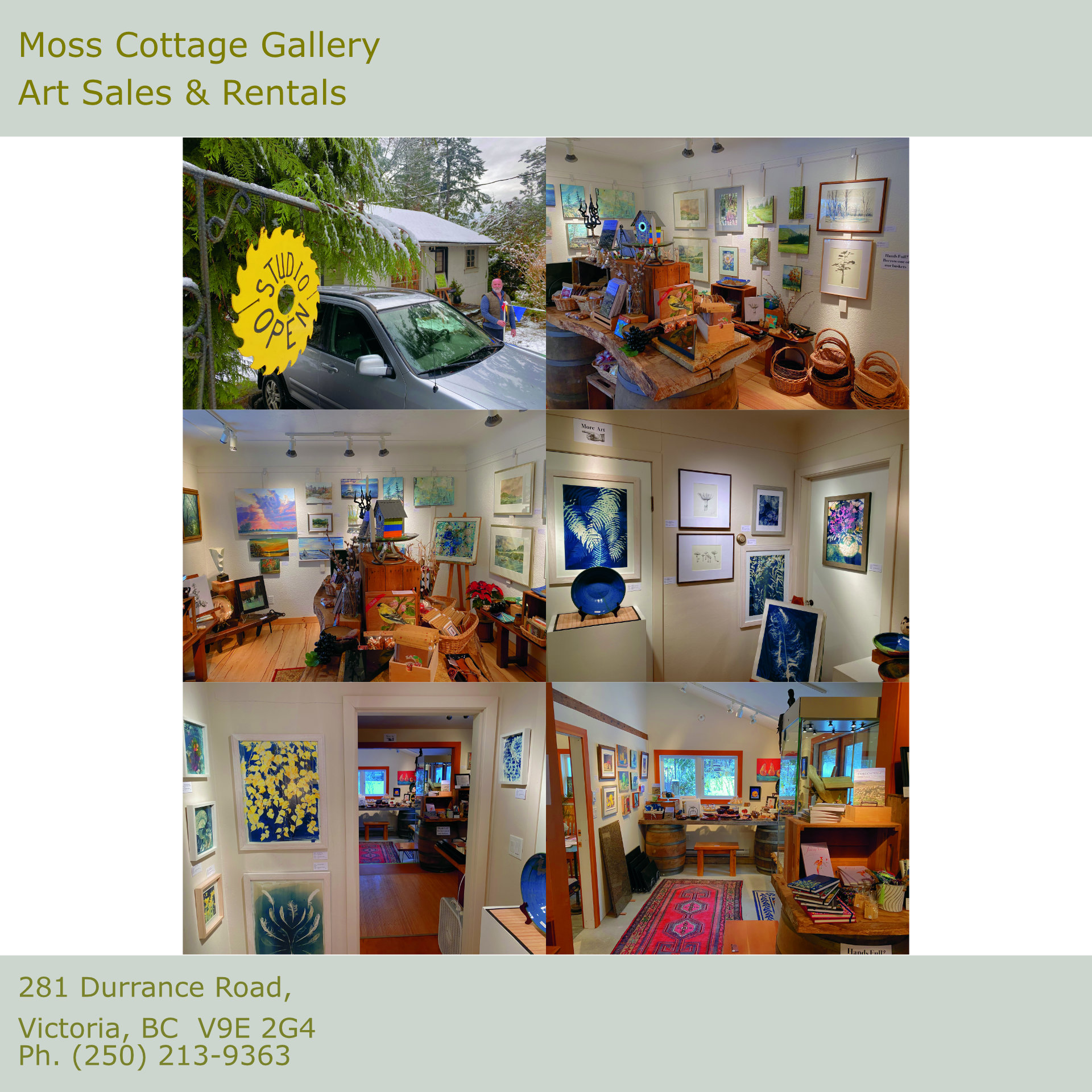 Moss Cottage at Art In The Barn Gallery
